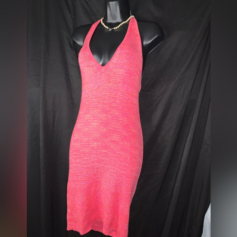 Coral strapless dress size large